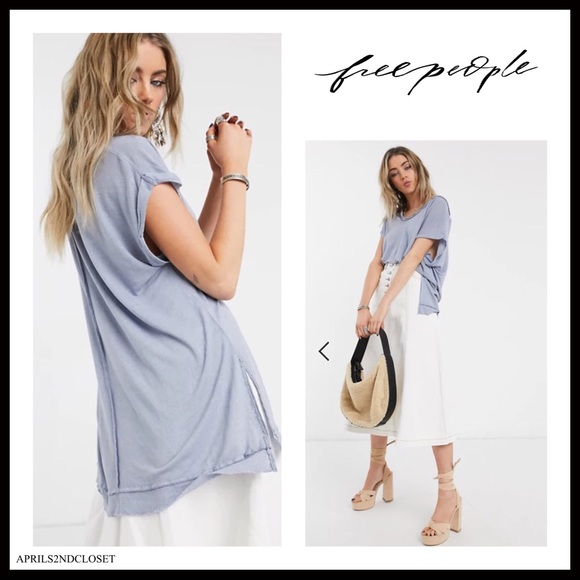 FREE PEOPLE BOHO FLOWY TUNIC TEE KNIT TOP A2C - Picture 16 of 16